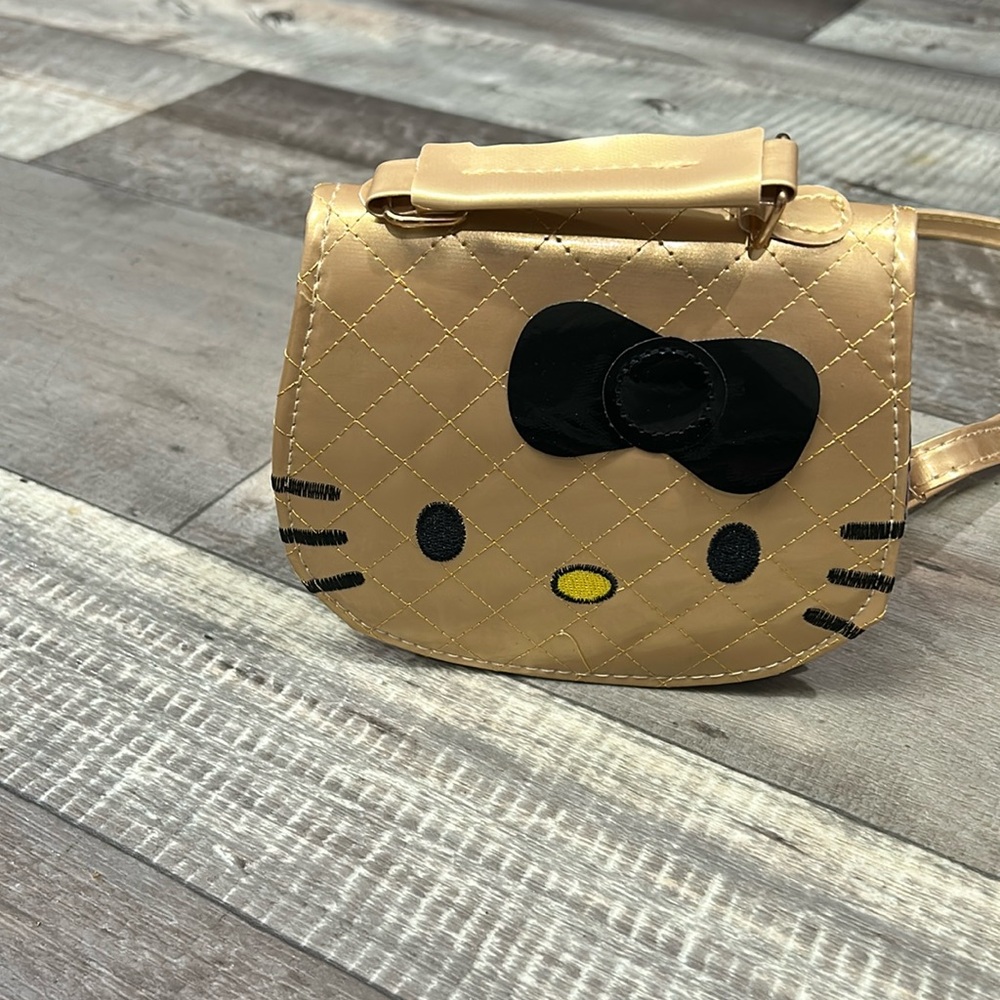 Hello Kitty Quilted Gold Handbag